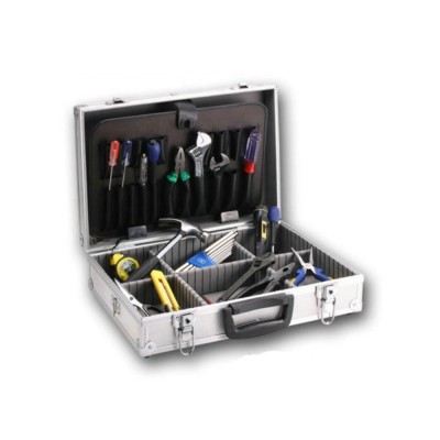 Portable Aluminum Tool Box With Fold-down Tool Pallet And Adjustable Compartments Inside From Nanhai,Foshan,Guangdong,China