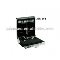 aluminum jewelry salesman cases with trays inside for ring,necklaces and earrings From Nanhai,Foshan,Guangdong,China