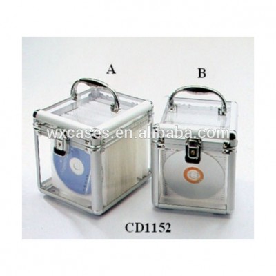 high quality 100 and 80 CD disks aluminum DVD box case with clear acrylic plate From Nanhai,Foshan,Guangdong,China